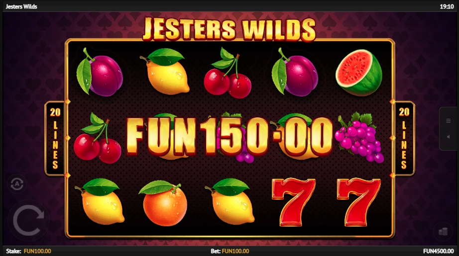 Скриншот выигрыша Jesters Wilds