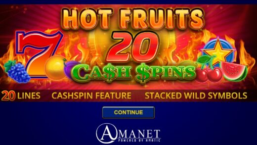 Обзор Hot Fruits 20 Cash Spins
